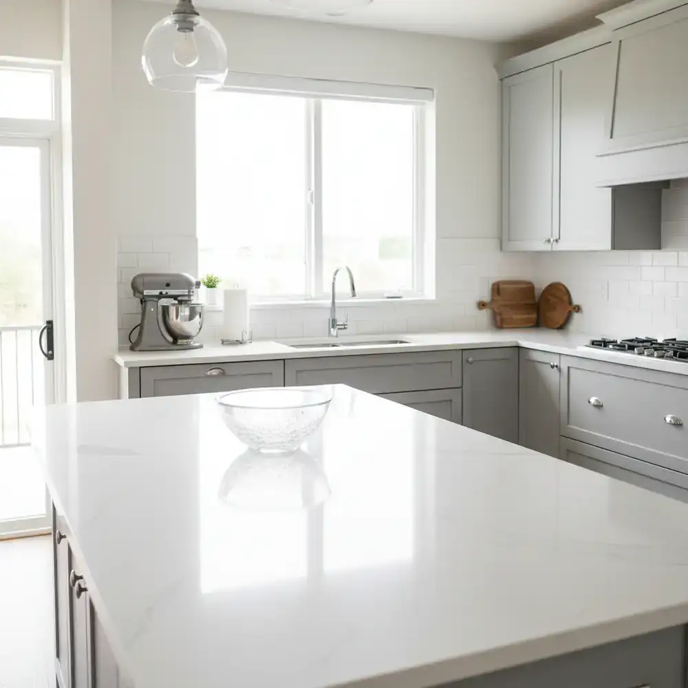 Spotless kitchen counters after residential deep cleaning service