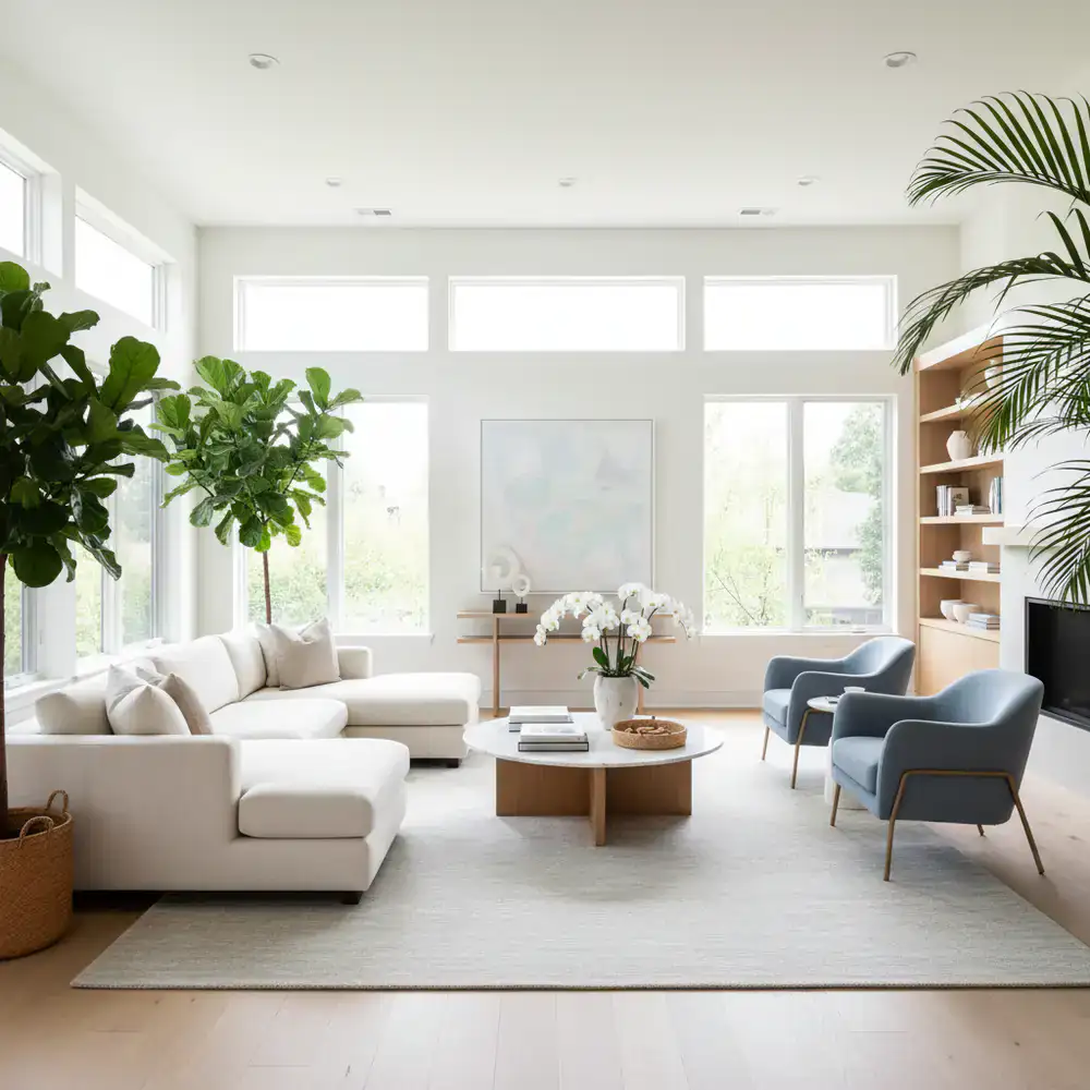 Pristine residential living room